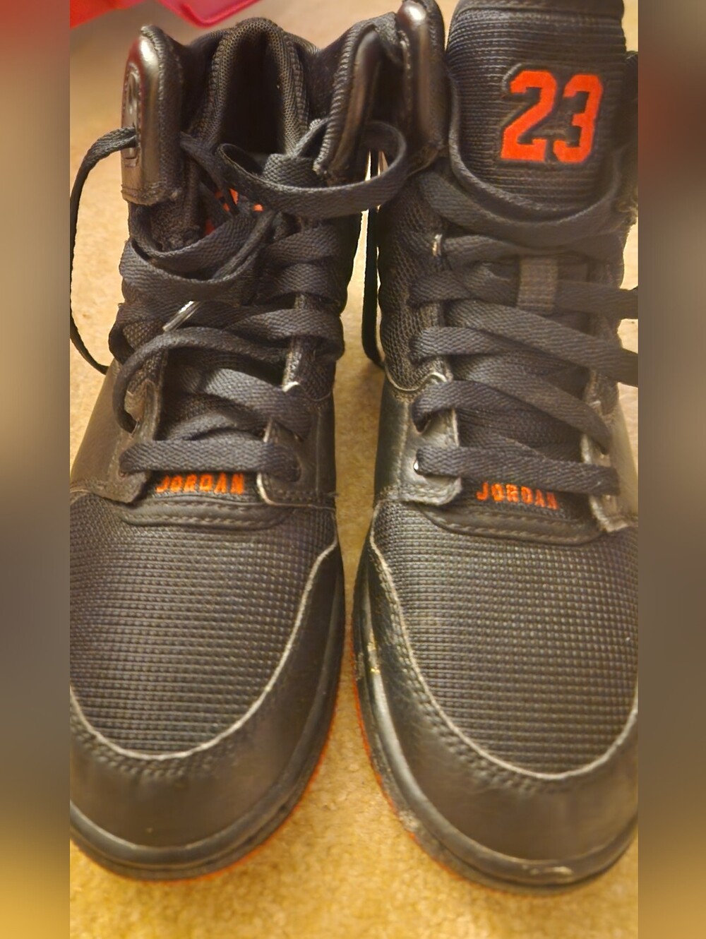 NIKE JORDAN 1 FLIGHT 4 PREM PREMIUM BG Black And Red
